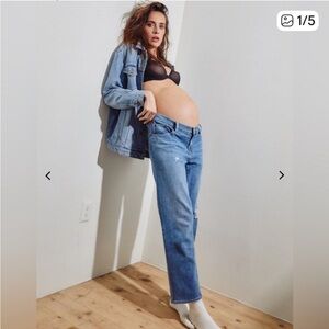 Hatch Women's Boyfriend Jeans - Light Blue